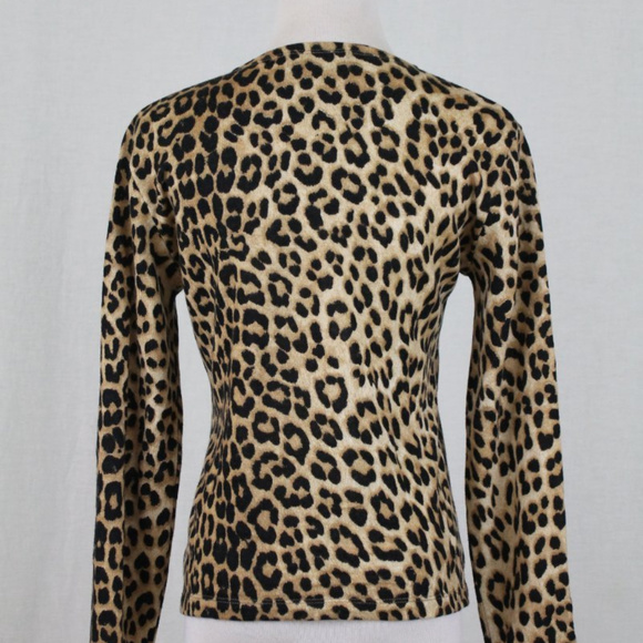 MAGDA BUTRYM Cheetah Print Wool Sweater Italy 42 S - Picture 5 of 7
